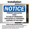 Signmission Primary Evacuation Point In Case Of Emergency, 7 in W x Rectangle, Vinyl Decal OS-2PACK-NS-D-57-L-17803 - alternate 6